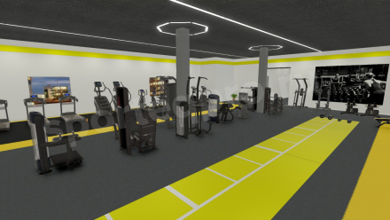 Расстановка тренажерного зала на 1400 кв.м.