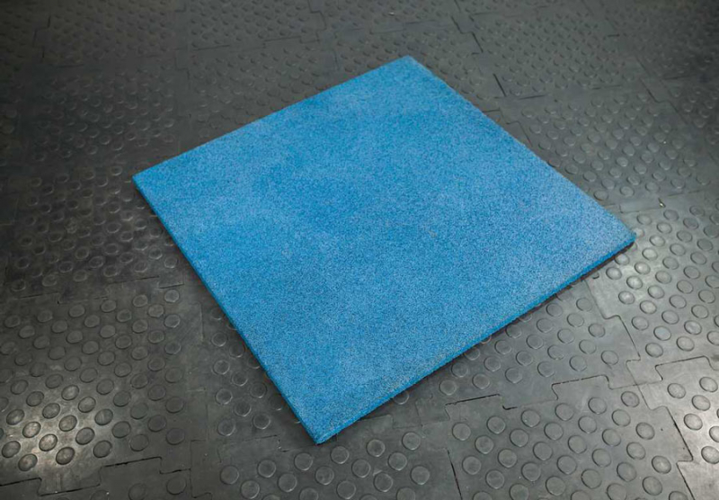 Напольное резиновое покрытие 1000х1000х30 мм (цвет - синий) Stecter