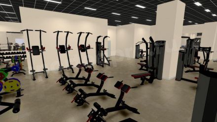 3D-расстановка фитнес-клуба на 850 кв.м.