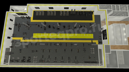 Расстановка тренажерного зала на 1400 кв.м.
