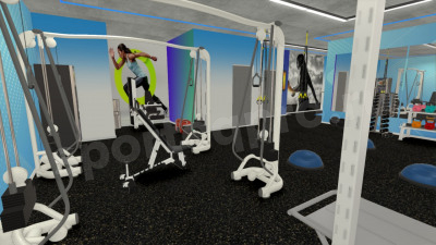 Расстановка тренажеров 103 кв.м.
