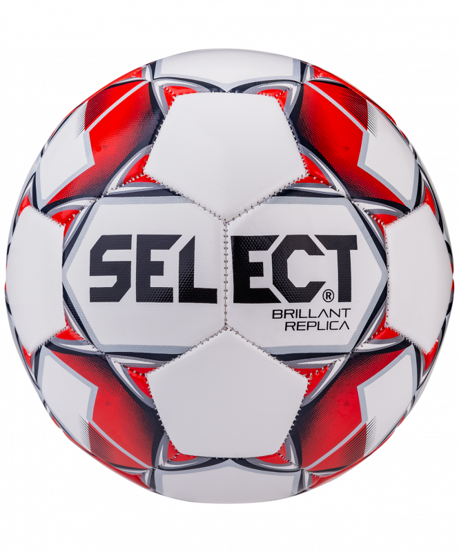 Мяч футбольный Brillant Replica №5 белый/красный/серый