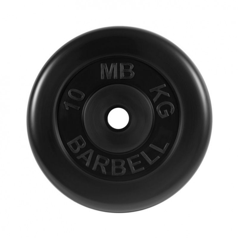 Диск обрезиненный "Стандарт" 10 кг 31 мм черный MB Barbell MB-PltB31-10