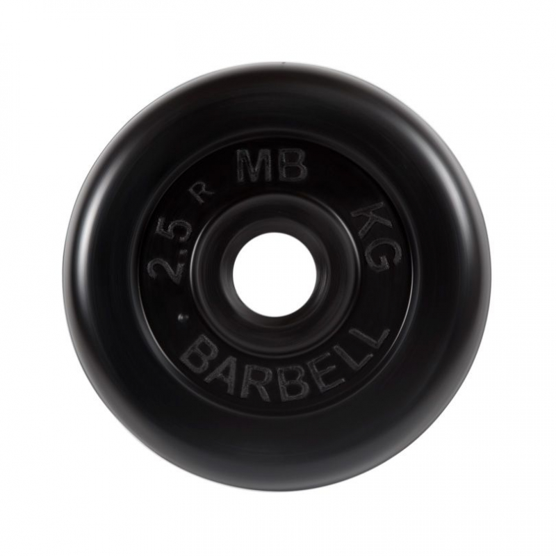 Диск обрезиненный "Стандарт" 2,5 кг 31 мм черный MB Barbell MB-PltB31-2,5