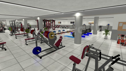 3D расстановка спортивного зала площадью 370 кв.м.