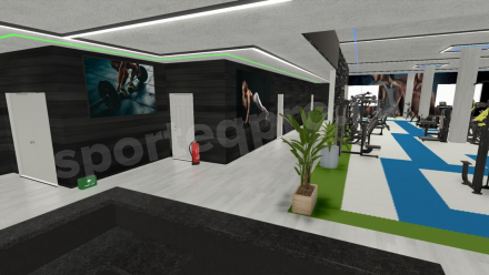 3D расстановка спортивного зала 450 кв.м.