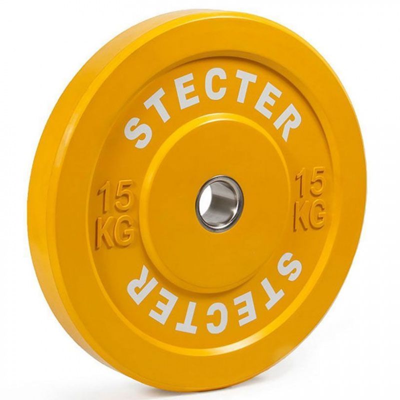 Диск тренировочный 15 кг (желтый), STECTER