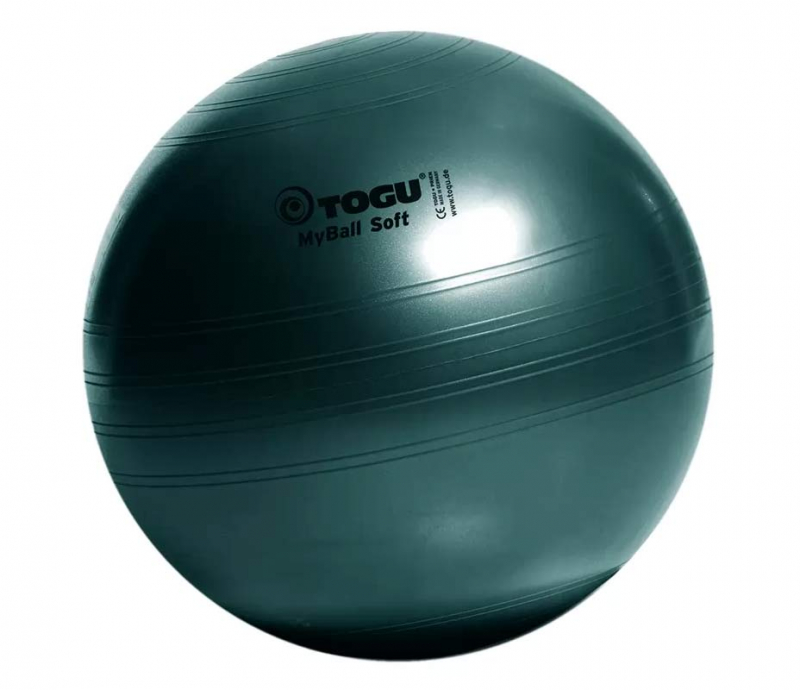 Гимнастический мяч TOGU My Ball Soft 75 см черный пелрамутровый