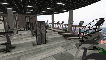 3D визуализация фитнес-клуба площадью 290 кв. м.