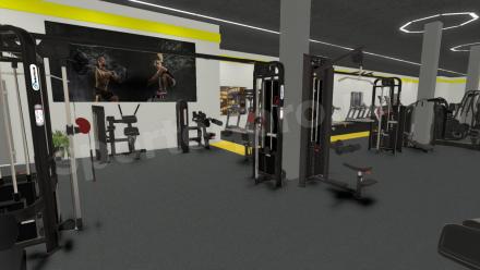 Расстановка тренажерного зала на 1400 кв.м.