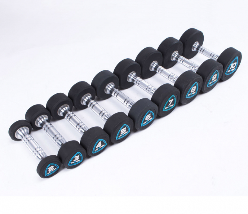 Гантели в уретане LIVEPRO Studio Dumbbells 6 кг, черный/синий