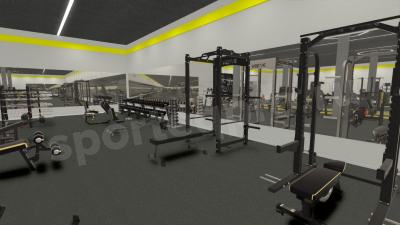 Расстановка тренажерного зала на 1400 кв.м.